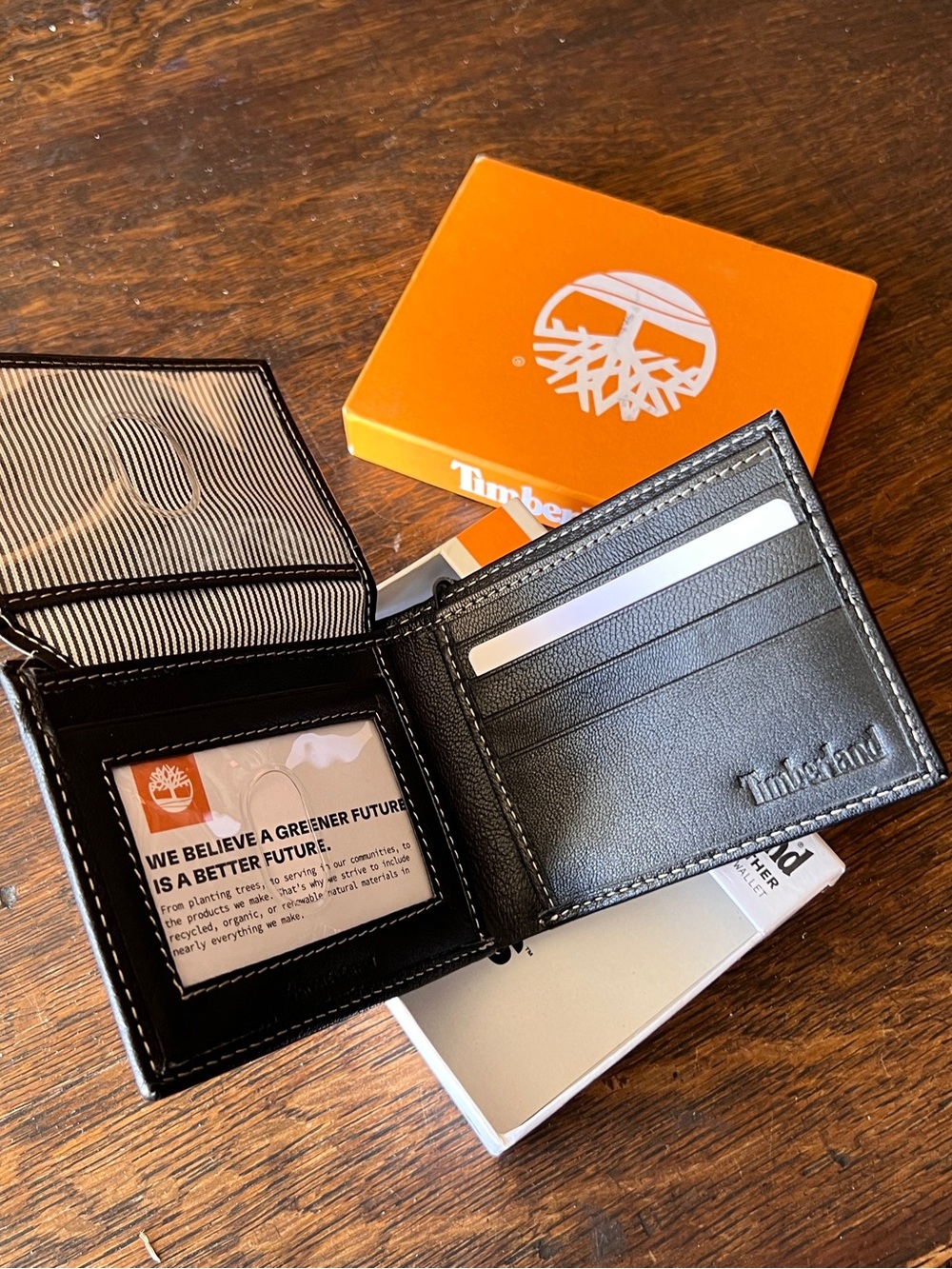 Timberland Black Leather Men's Card & Key Holder Wallet
